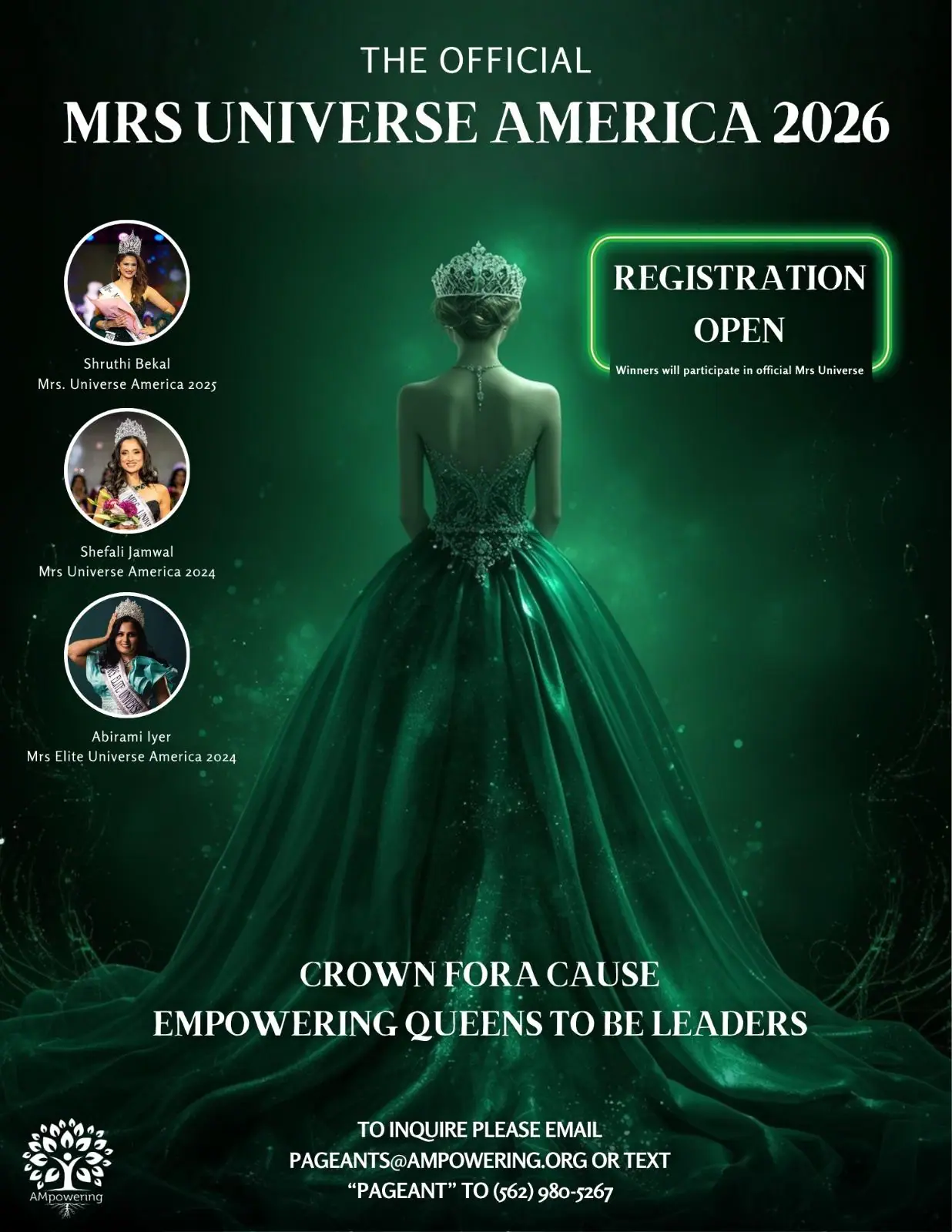 Mrs Universe America 2026 registration flyer