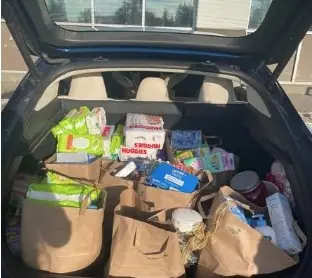A car boot full of donated baby essentials for KidVantage